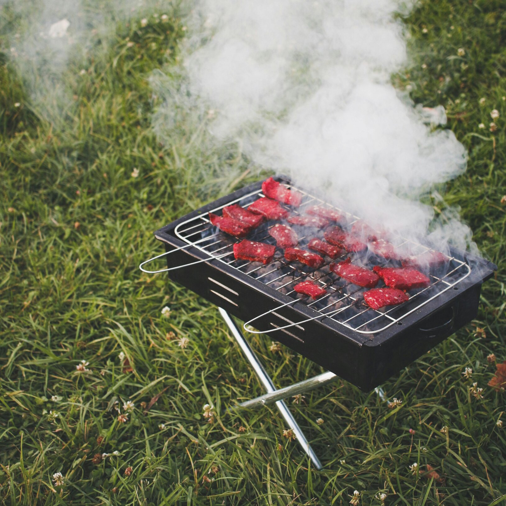 grill na trawie
