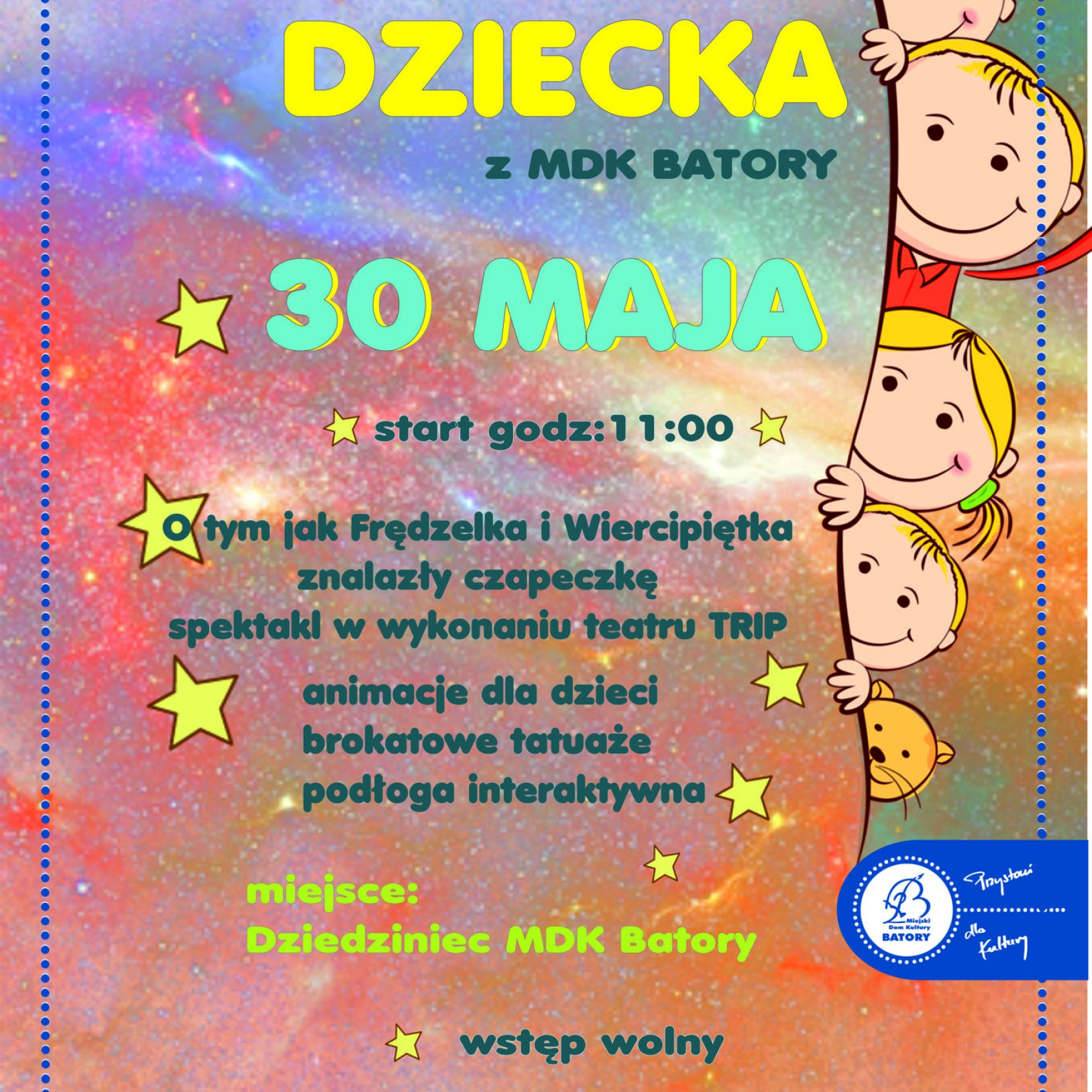 plakat wydarzenia z okazji dnia dziecka