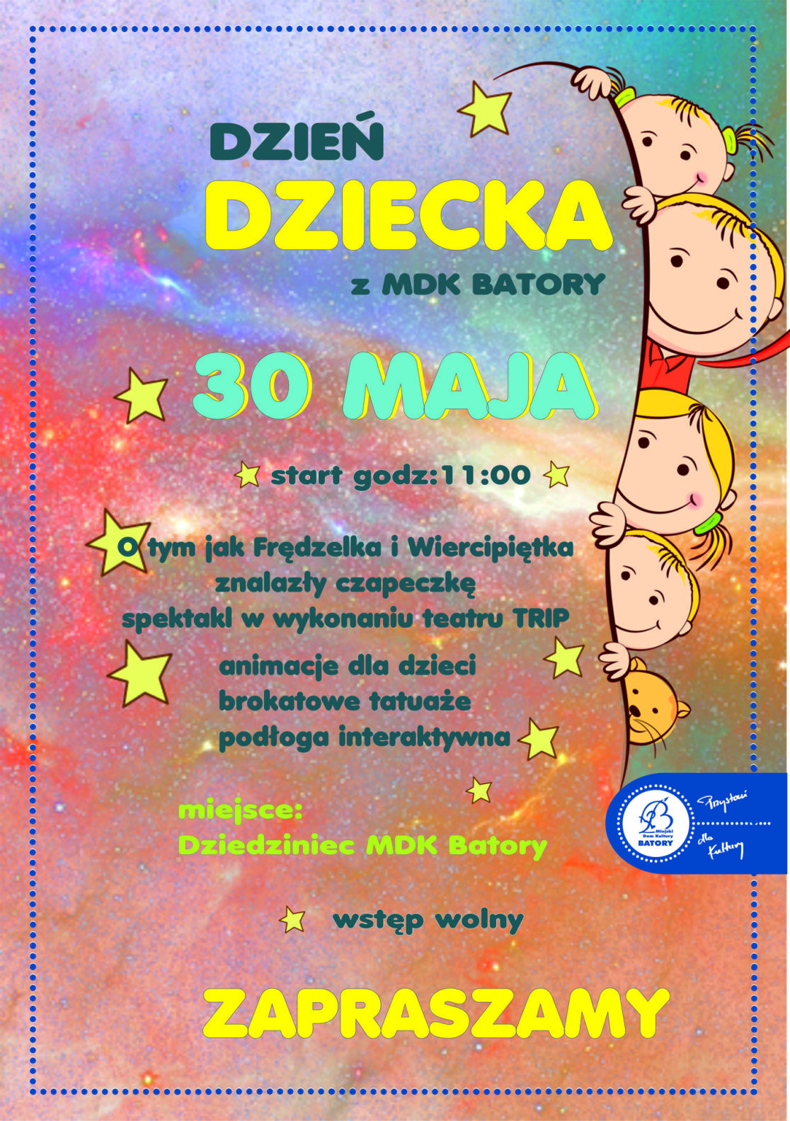 plakat wydarzenia z okazji dnia dziecka