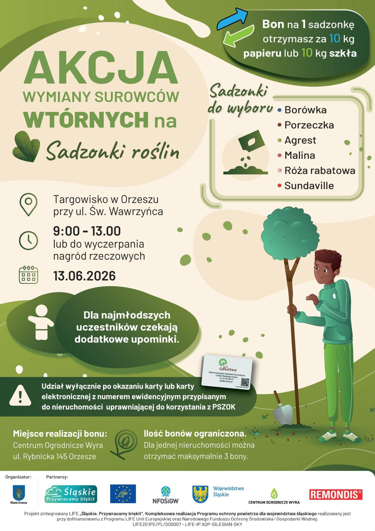Ekologiczna akcja wymiany surowców wtórnych na sadzonki rośli