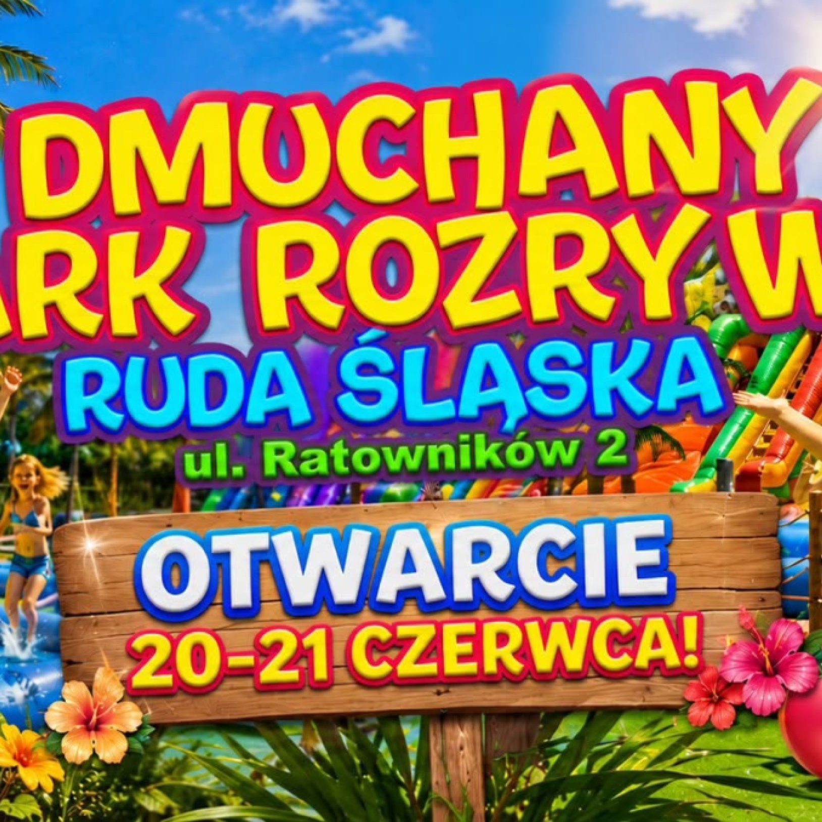 Otwarcie Dmuchanego Parku Rozrywki ze Strefą Wodną w Rudzie Śląskiej