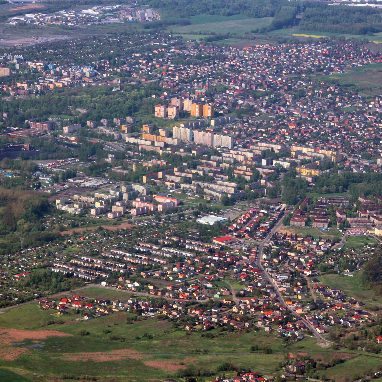 Piekary Śląskie widok na całe miasto