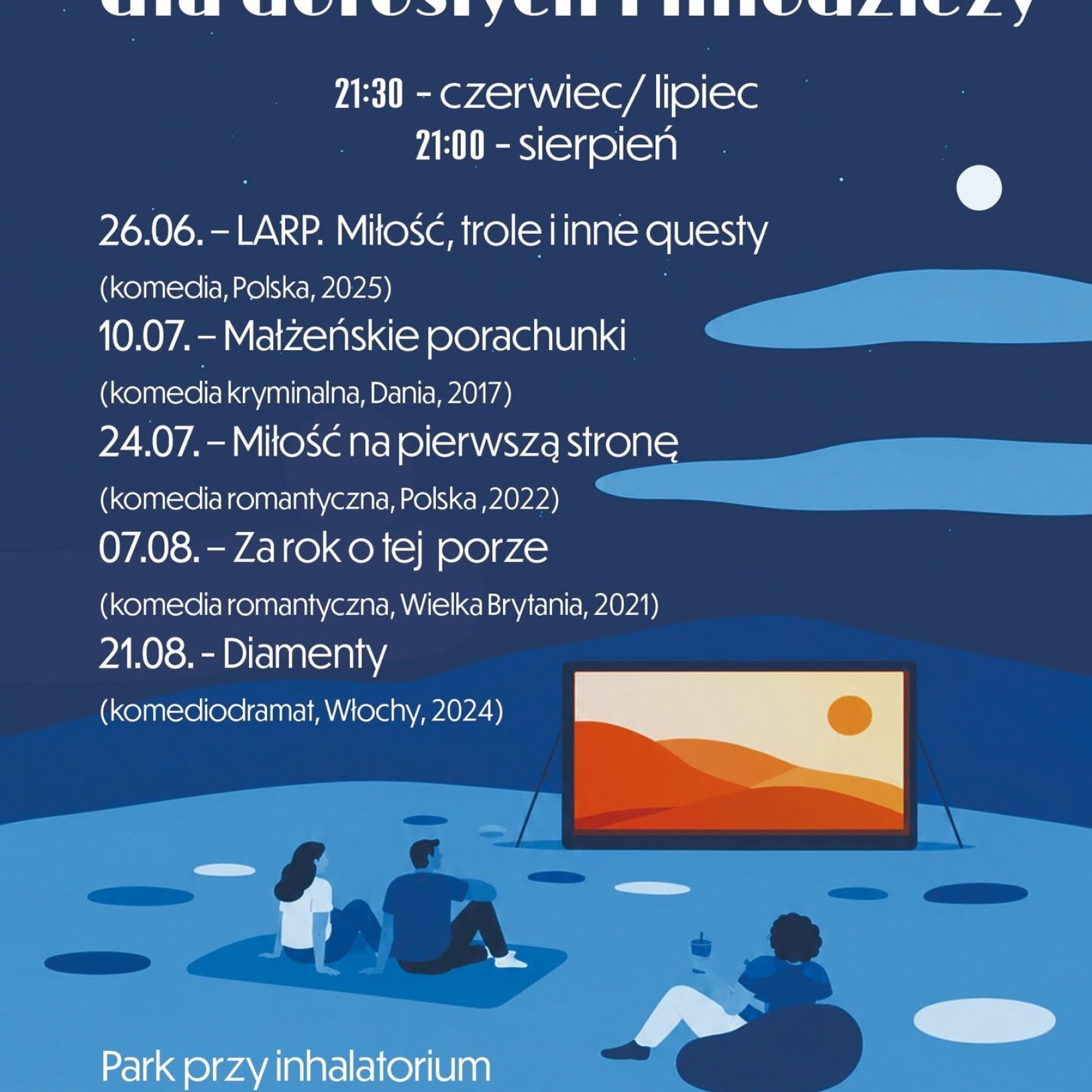 Kino Plenerowe dla dorosłych i młodzieży