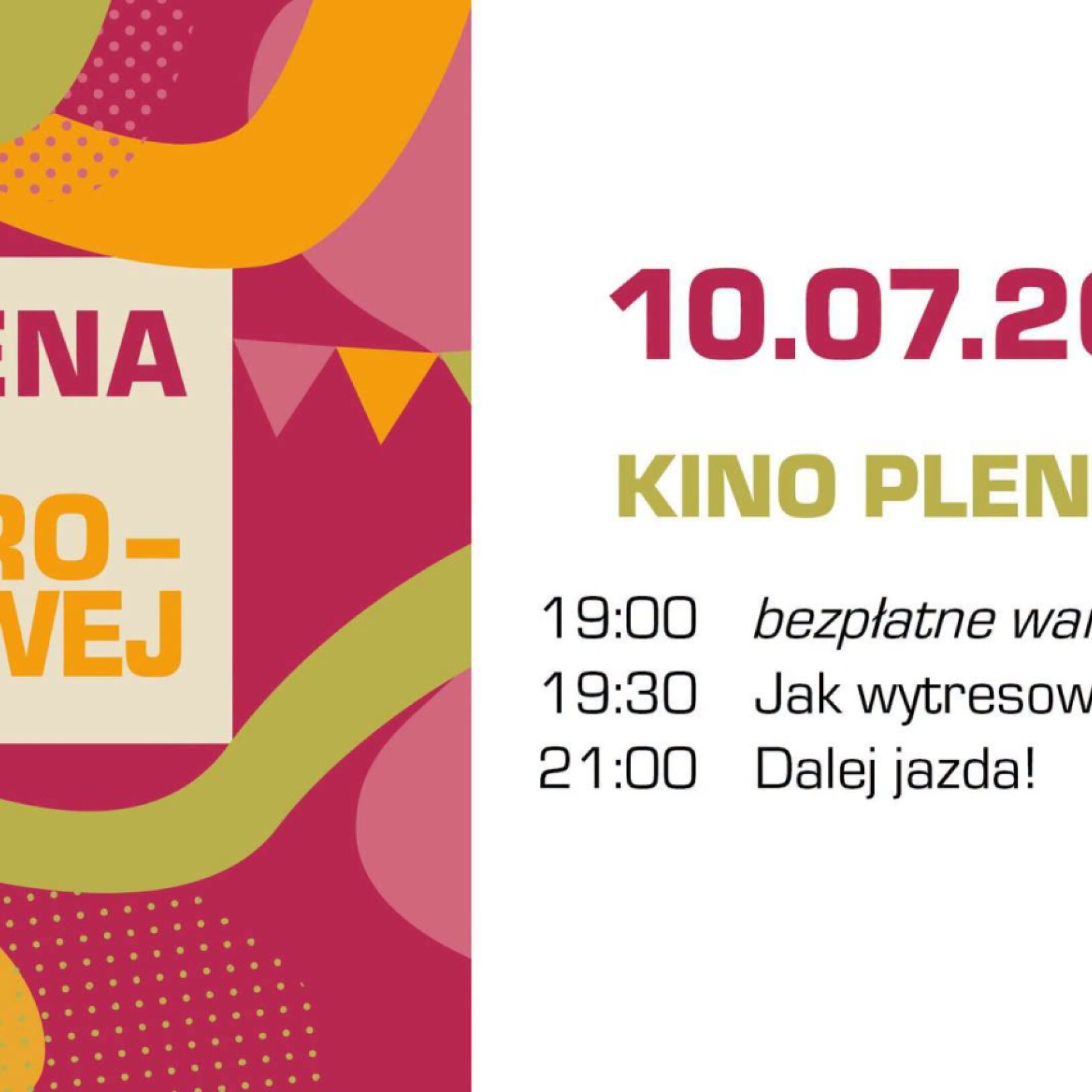 Kino Plenerowe w Suszcu – Scena na Ogrodowej