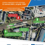 Grafika wyjaśniająca dojście na peron