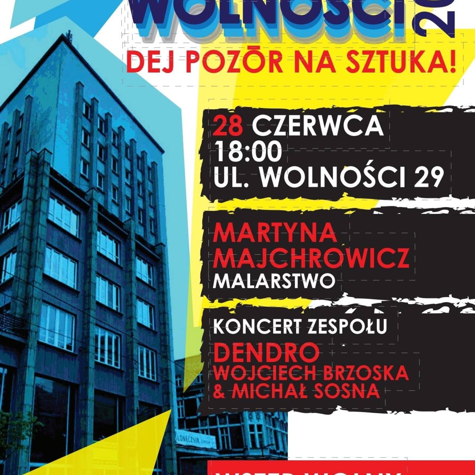 Galerie Wolności - Dej pozor na sztuka! E02S01 koncert DENDRO + finisaż Martyny Majchrowicz BAD TRIP