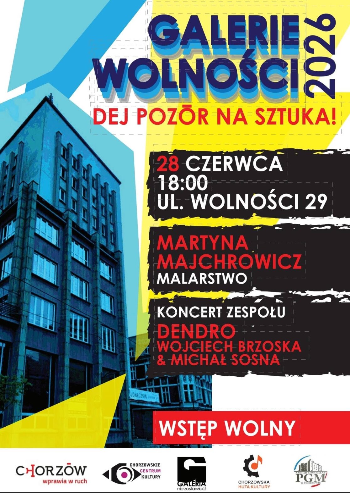 Galerie Wolności - Dej pozor na sztuka! E02S01 koncert DENDRO + finisaż Martyny Majchrowicz BAD TRIP