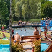 Kolaż zdjęć z basenów