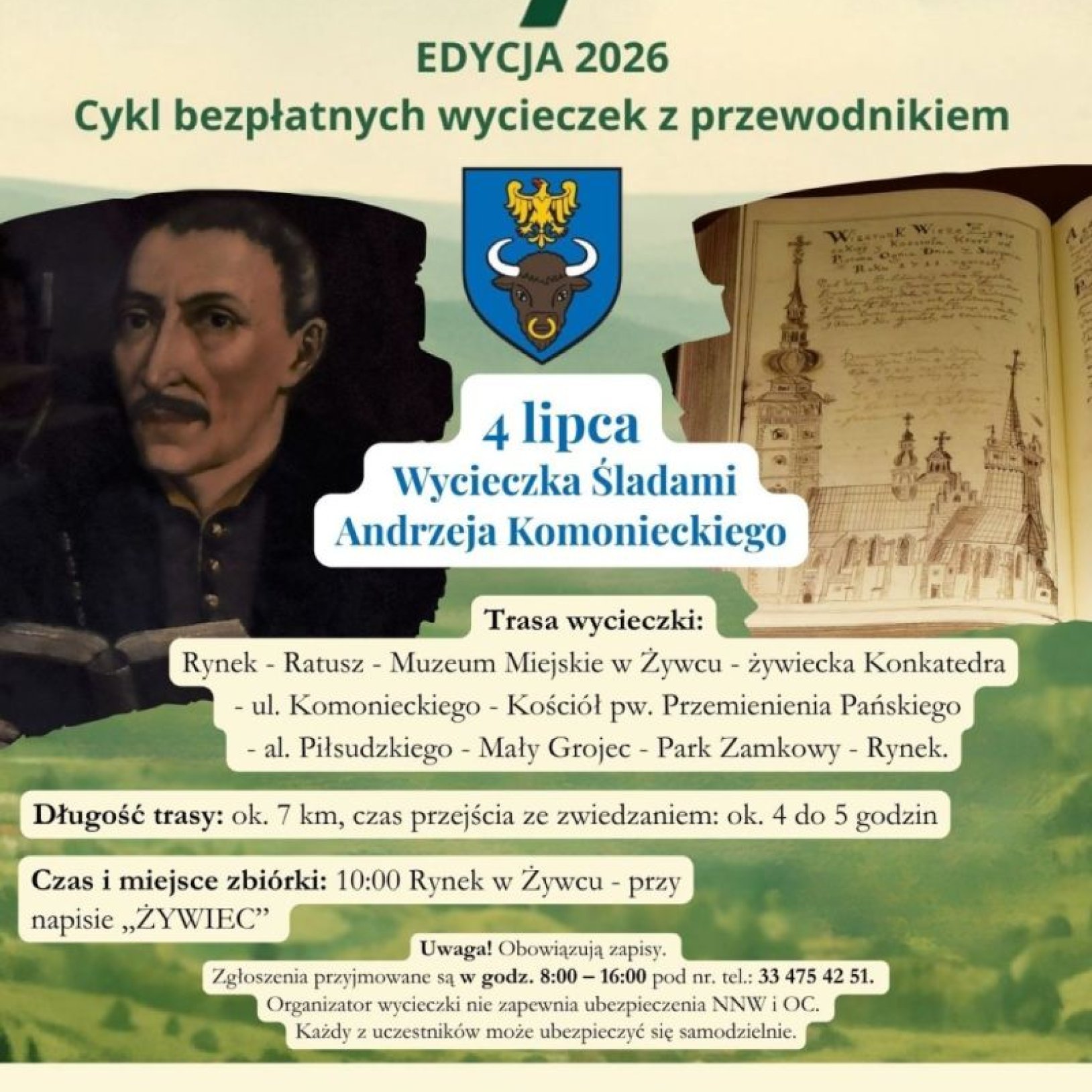 Śladami Andrzeja Komonieckiego - bezpłatna wycieczka z cyklu 7xŻywiec
