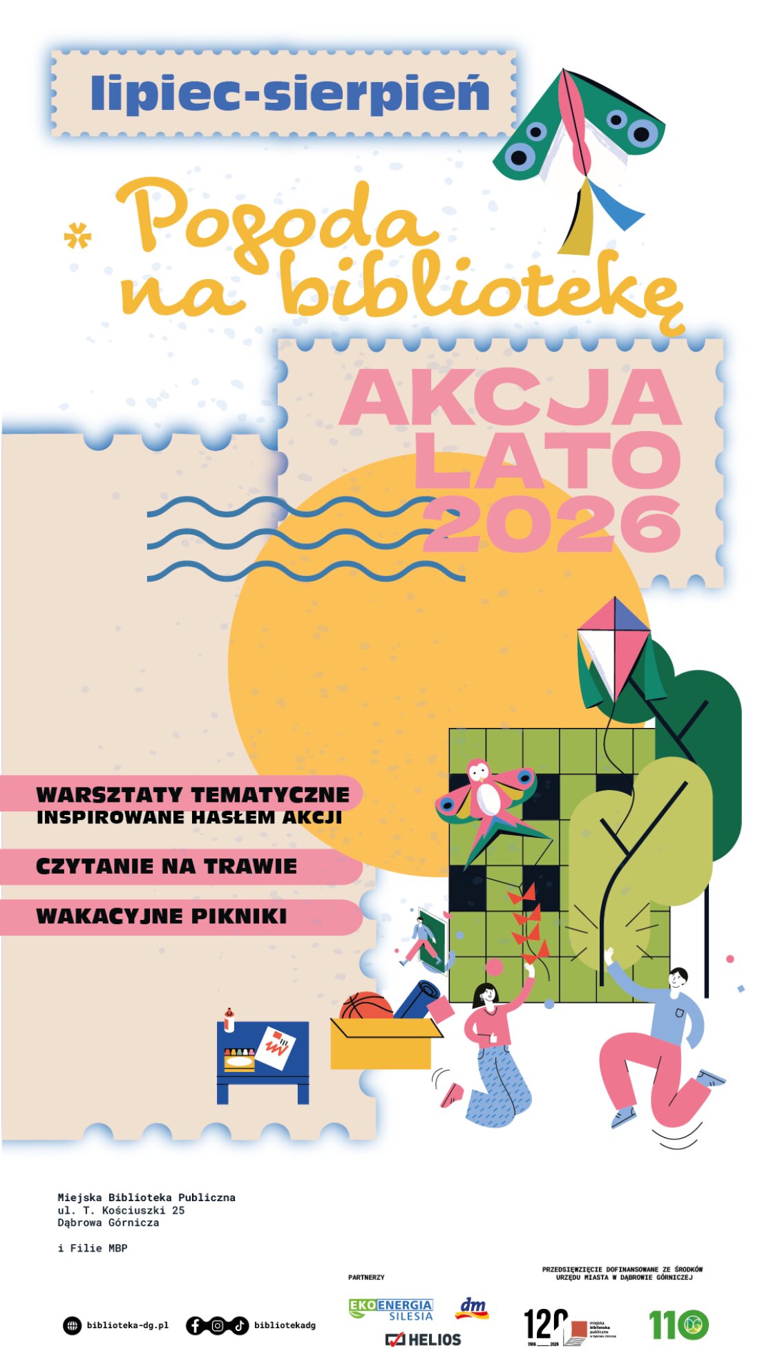 Pogoda na bibliotekę - Akcja Lato 2026 w Dąbrowie Górniczej