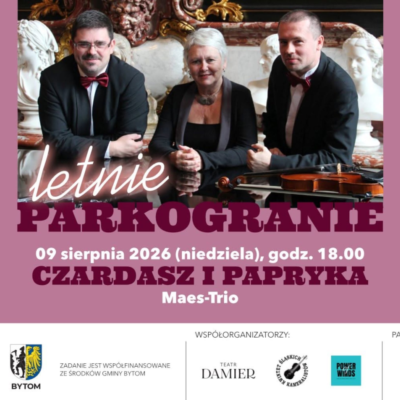LETNIE PARKOGRANIE 2026: Koncert Czardasz i Papryka – Maes-Trio