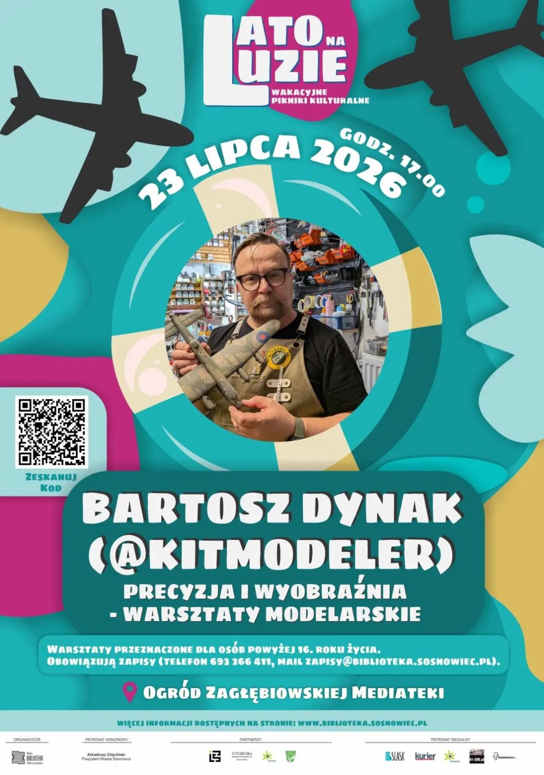 Precyzja i wyobraźnia – Warsztaty modelarskie – Bartosz Dynak w Zagłębiowskiej Mediatece