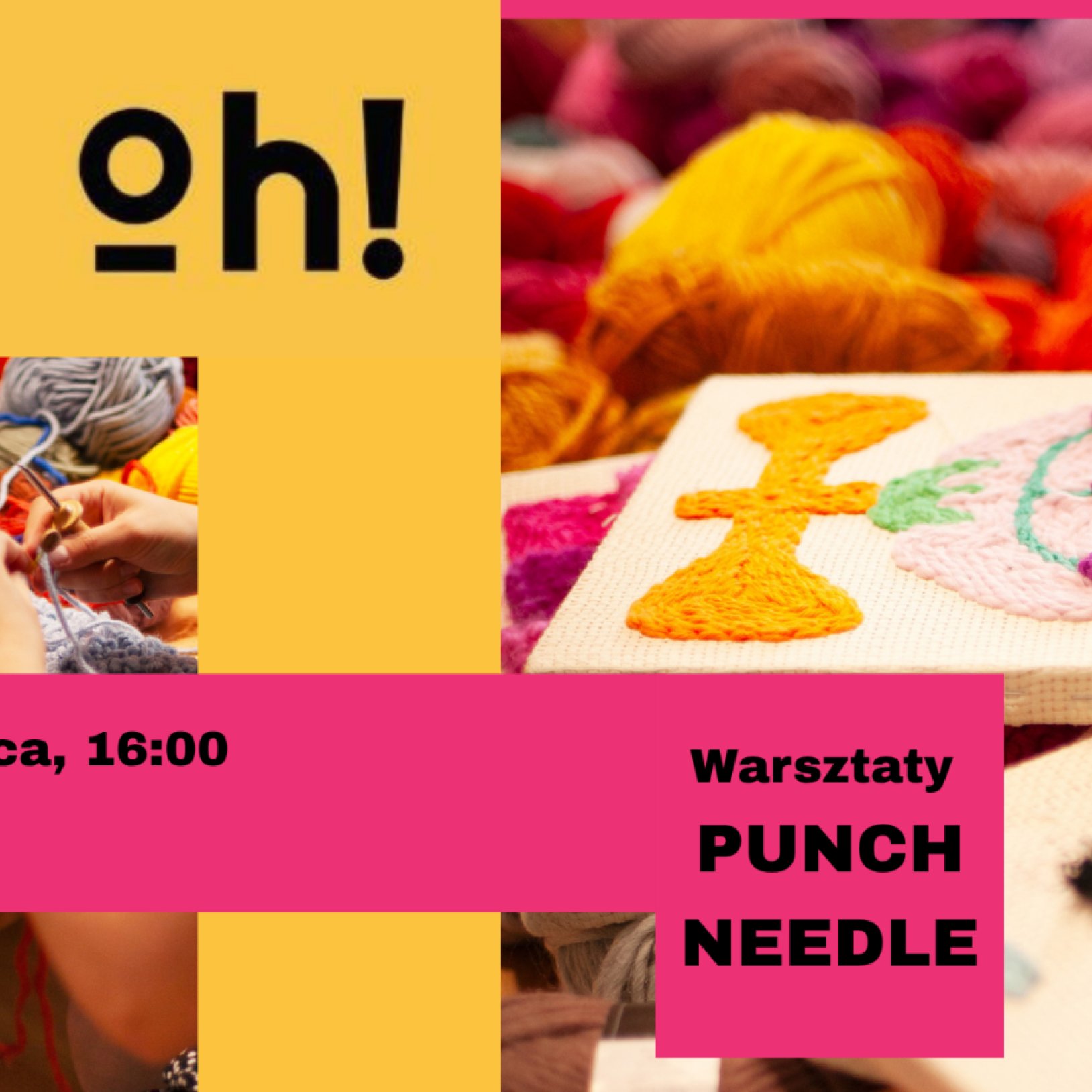 Warsztaty PUNCH NEEDLE z Haliną Oh!Cott