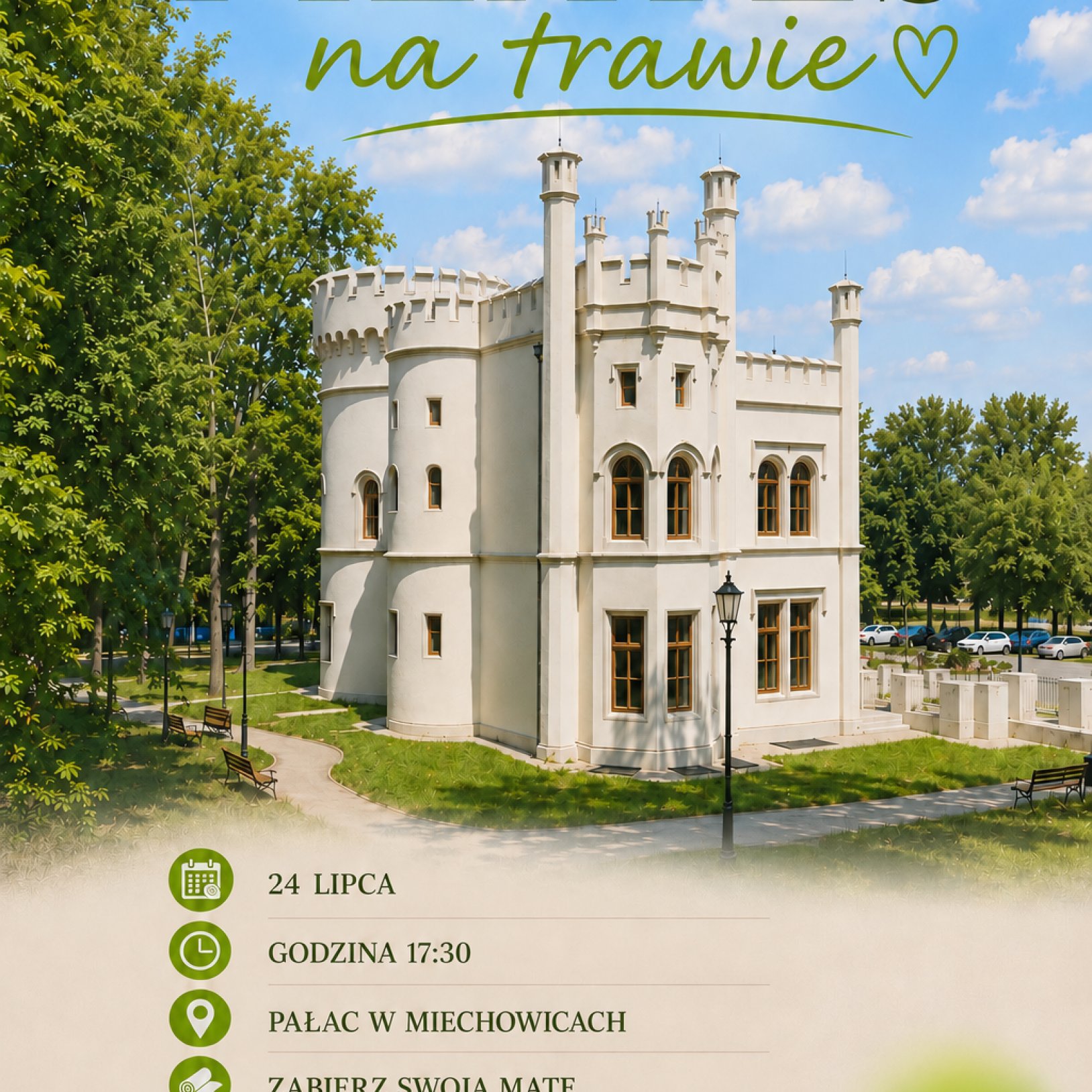 PILATES NA TRAWIE W PAŁACU W MIECHOWICACH