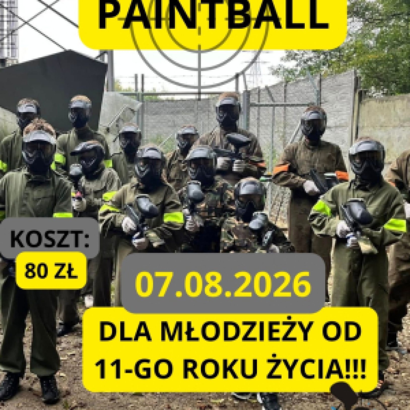 Paintball dla młodzieży – wyjazd