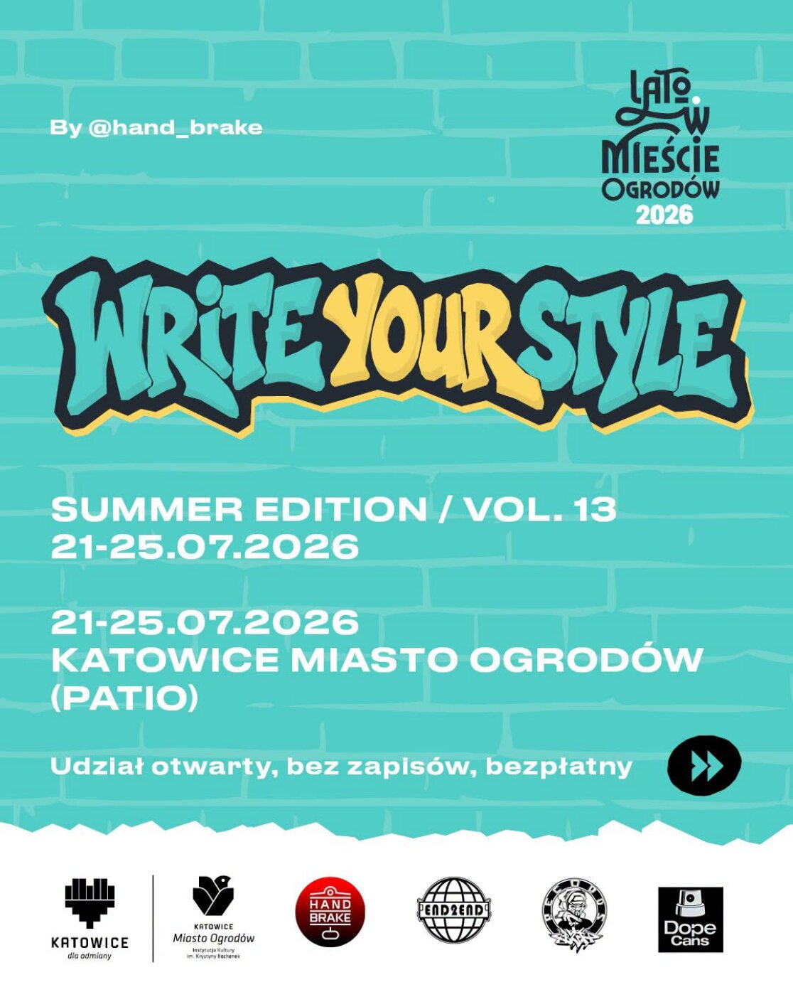 Write your style – wakacyjne warsztaty street artu