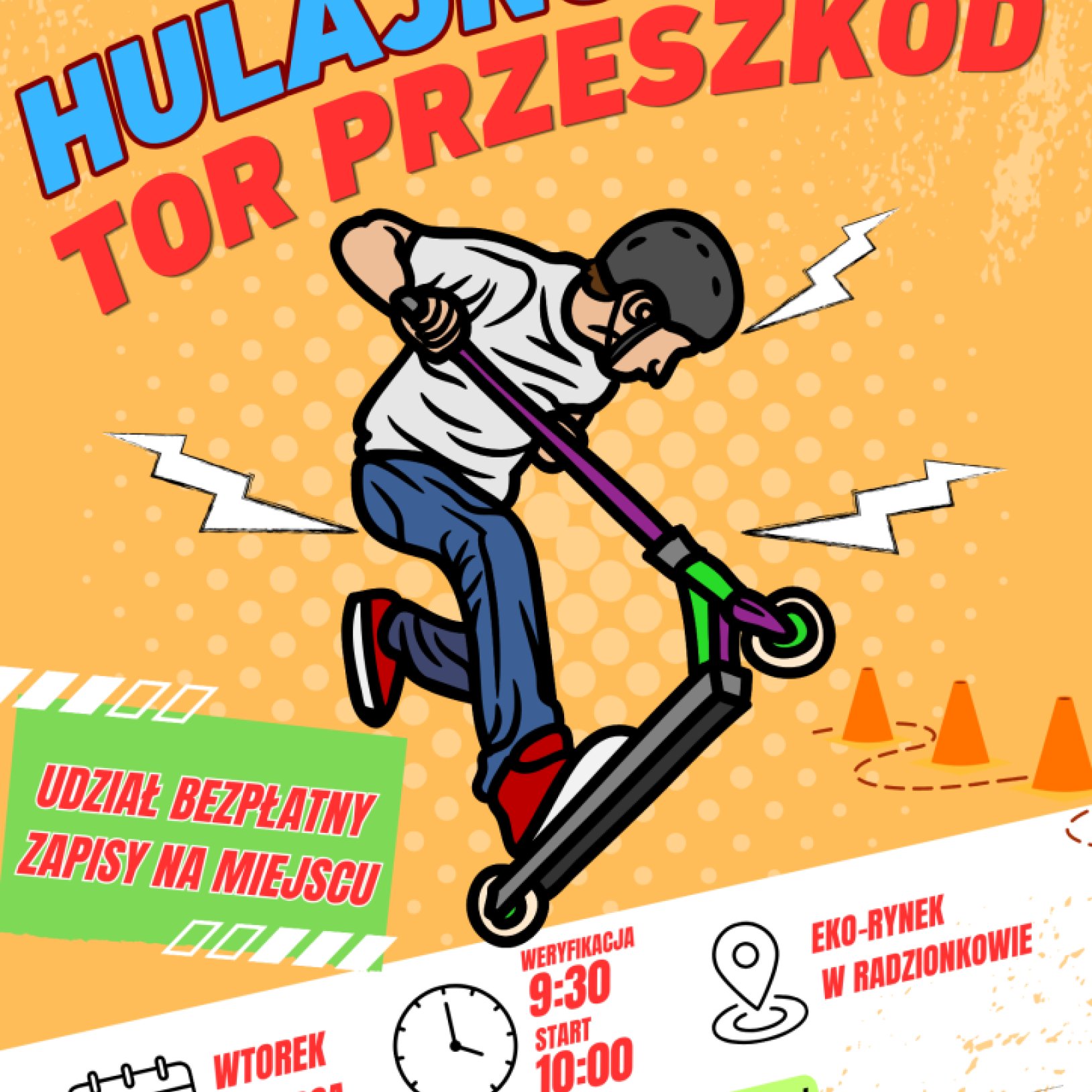 hulajnogowy tor przeszkód
