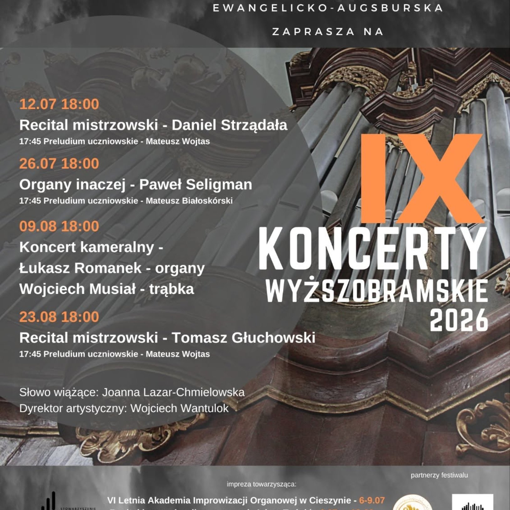 Koncerty Wyższobramskie 2026: Paweł Seligman - Organy inaczej