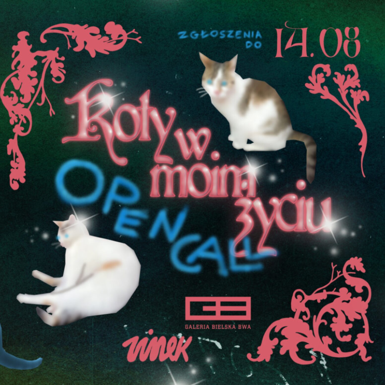 Grafika promująca open call KOTY W MOIM ŻYCIU
