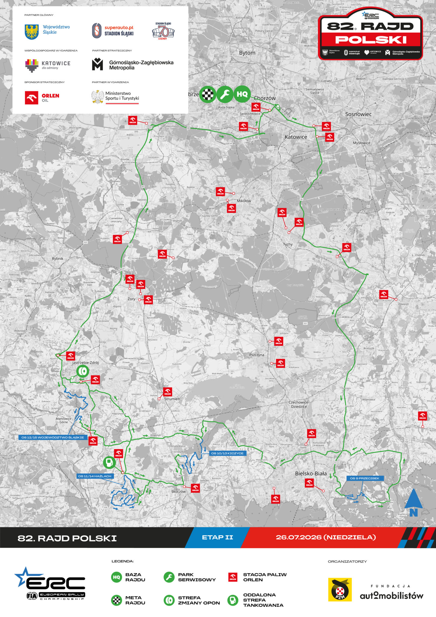 Mapa całego rajdu