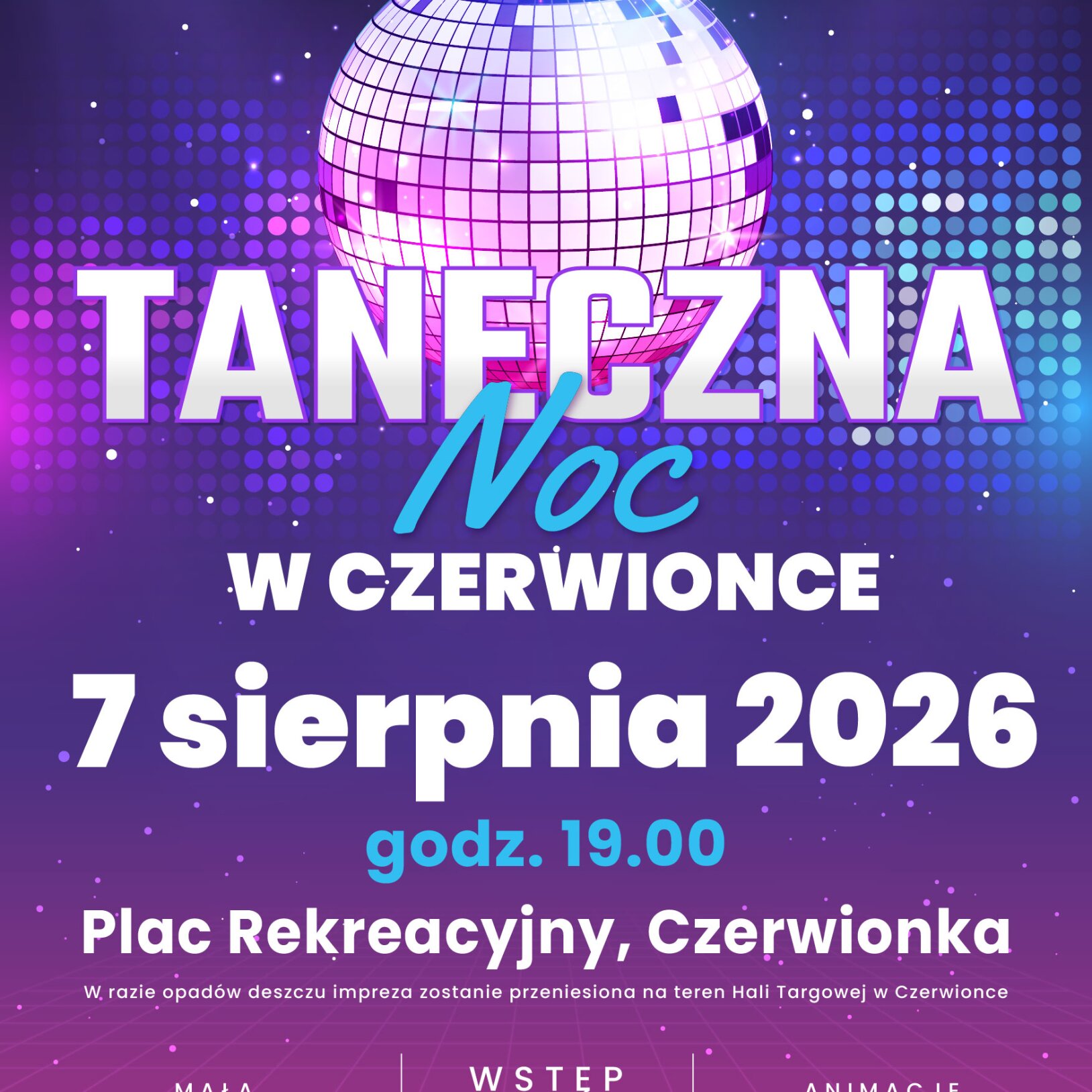 plakat tanecznej nocy