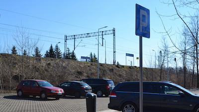 Parking przy stacji kolejowej Katowic-Podlesie