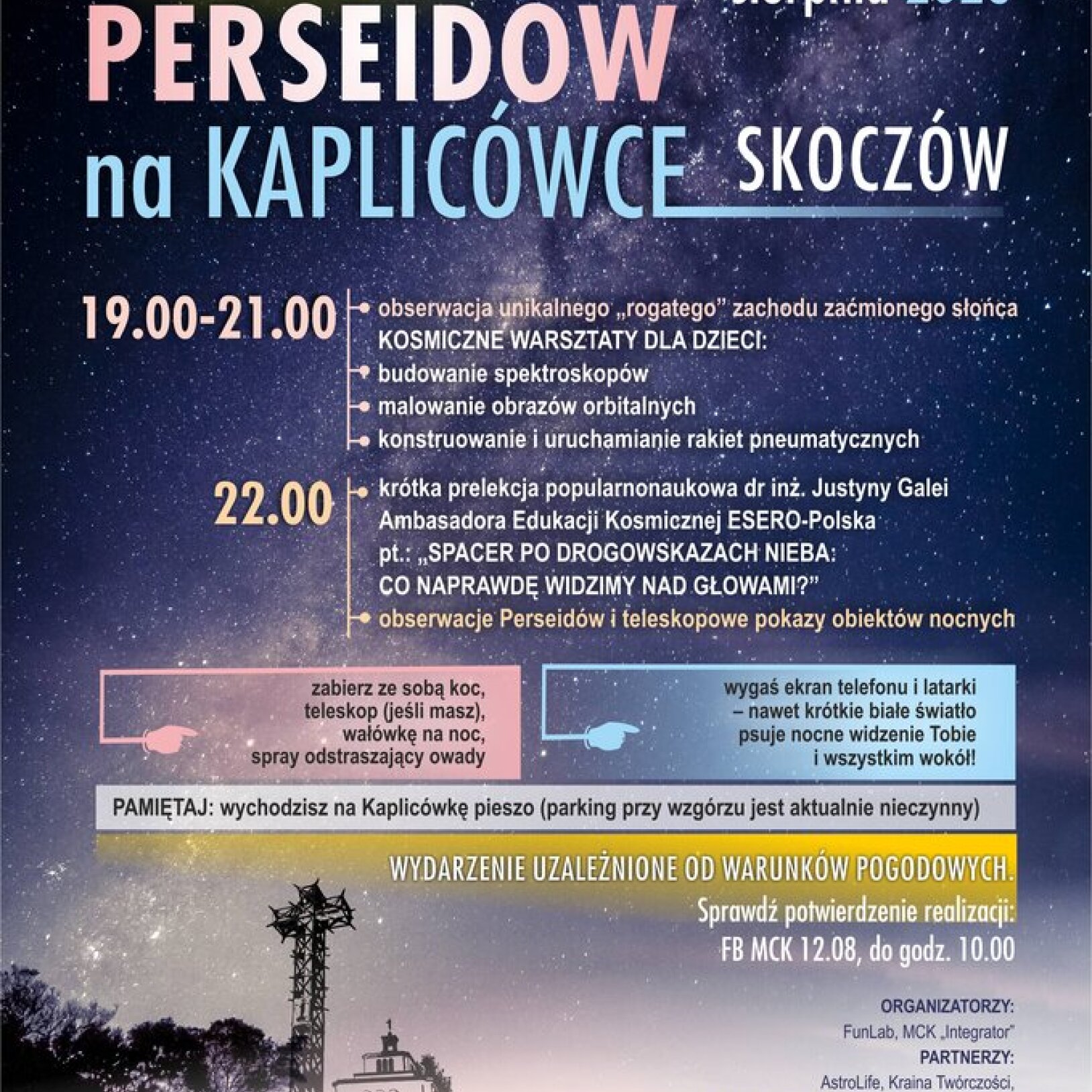 plakat nocy perseidów