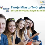Plakat promujący młodzieżową radę miasta