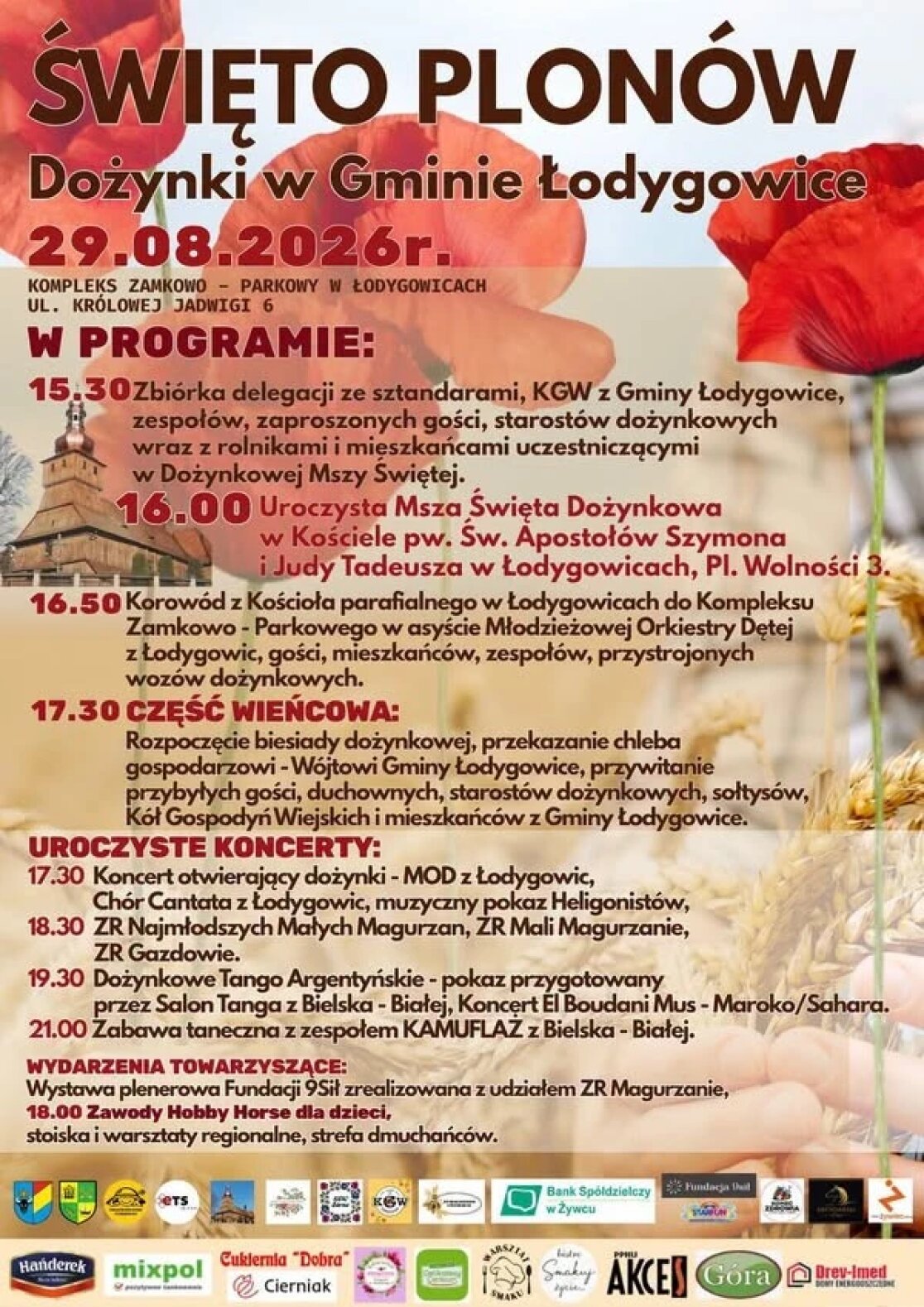 Święto plonów.- Dożynki w gminie Łodygowice 2026!