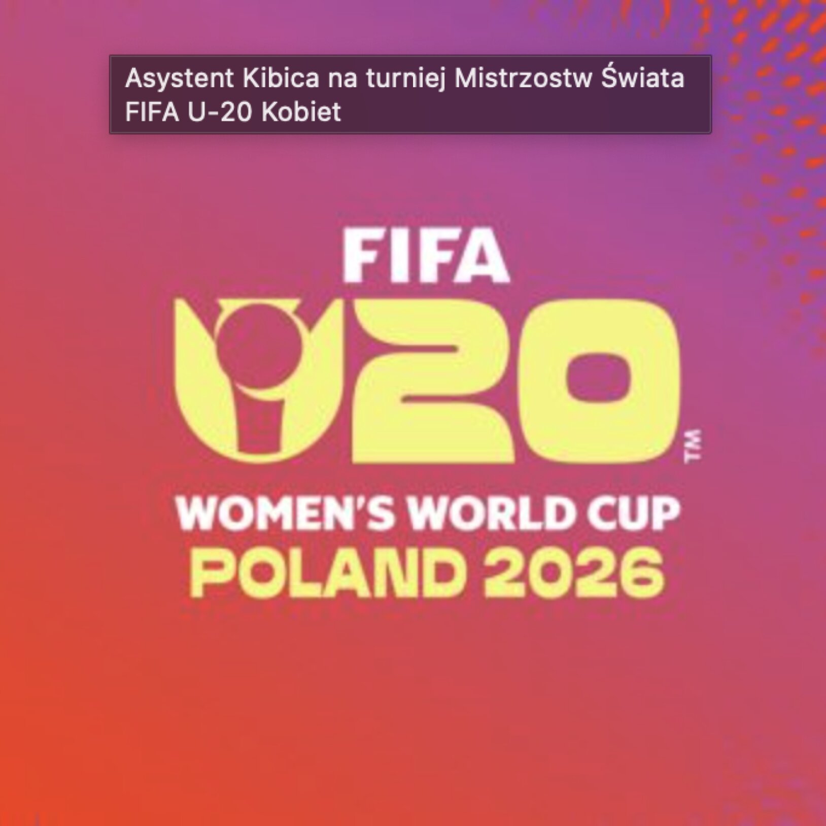 żółty napis FIFA 20 na różowym tle