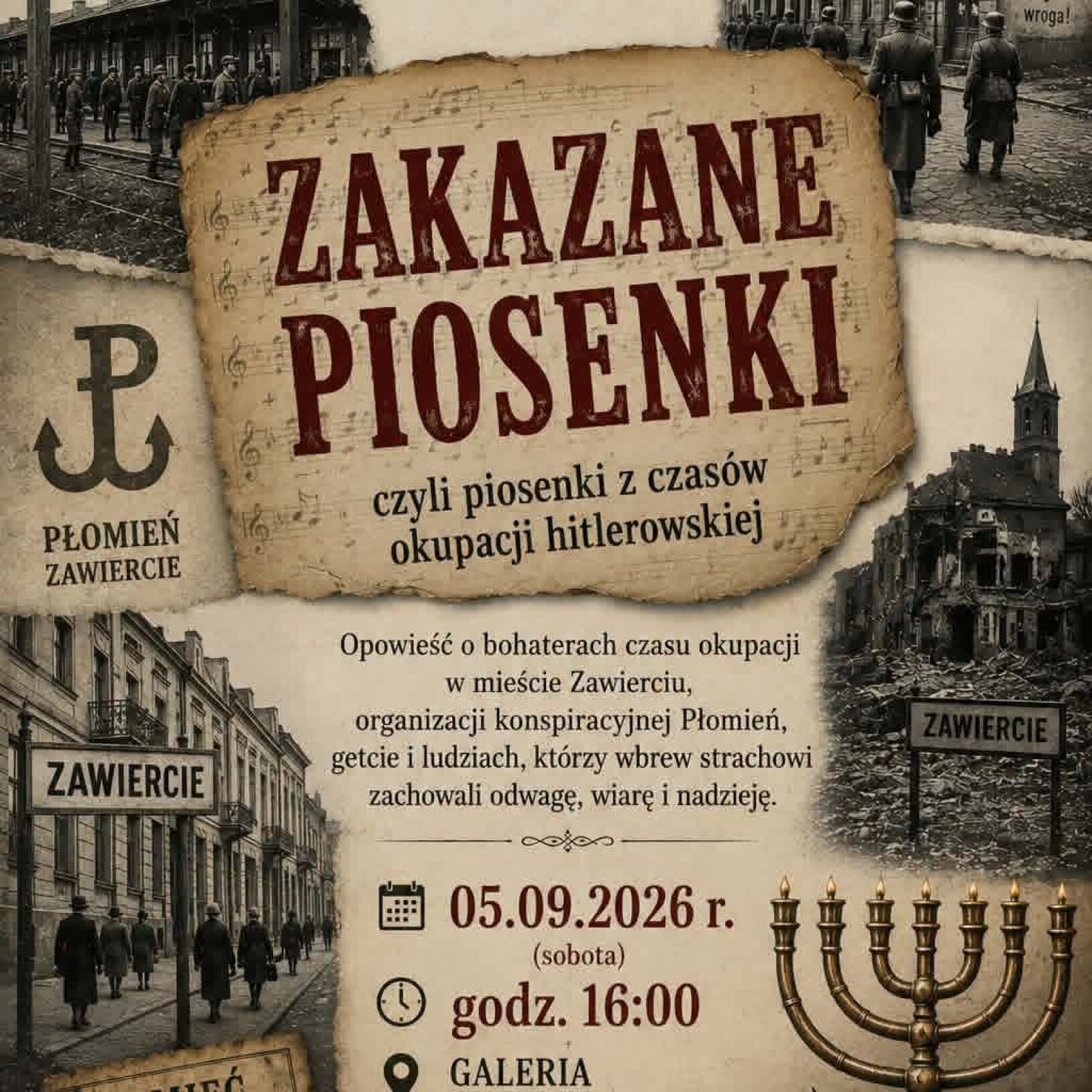 Plakat wydarzenia ,,Zakazane Piosenki
