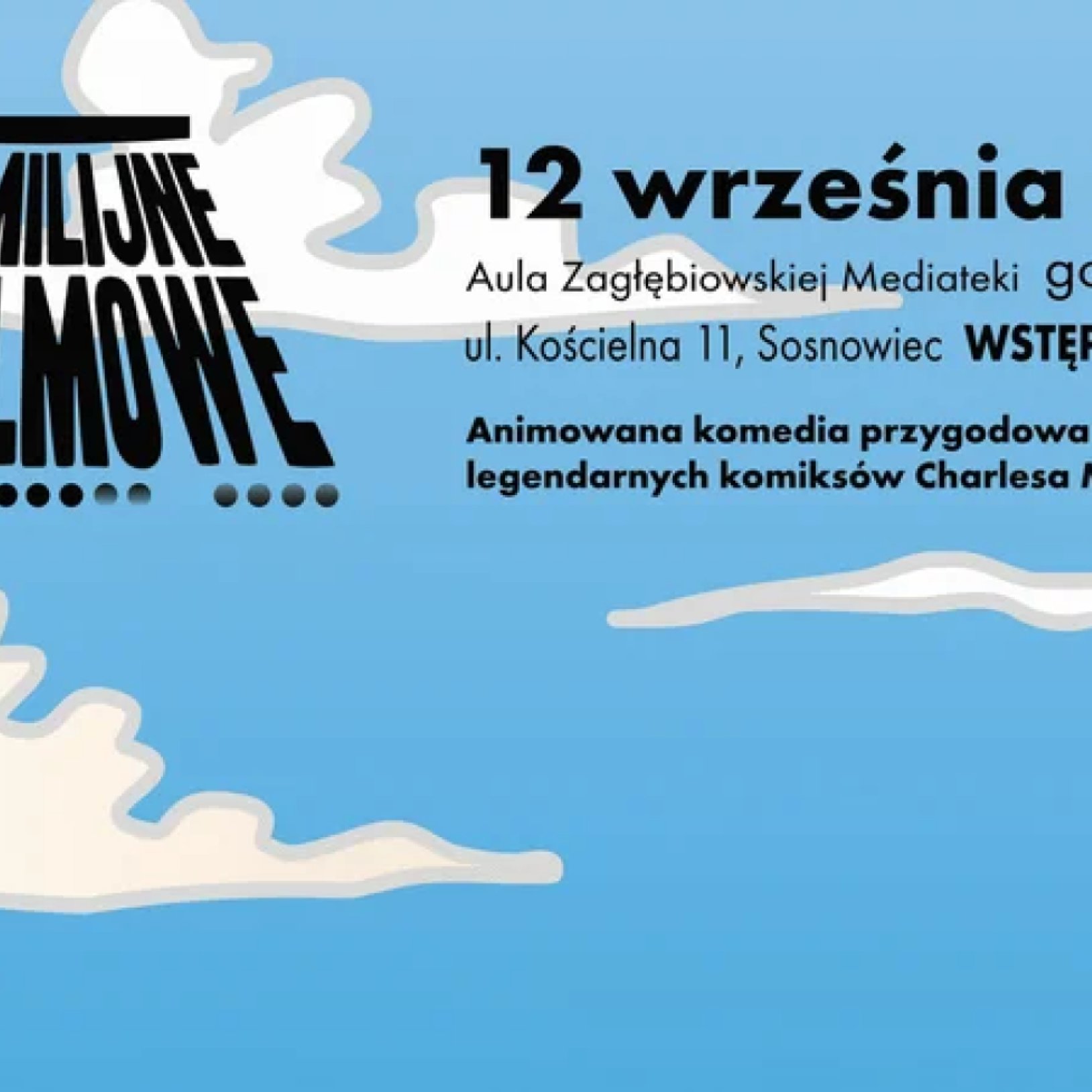 napisy na pięknym, błękitnym niebie