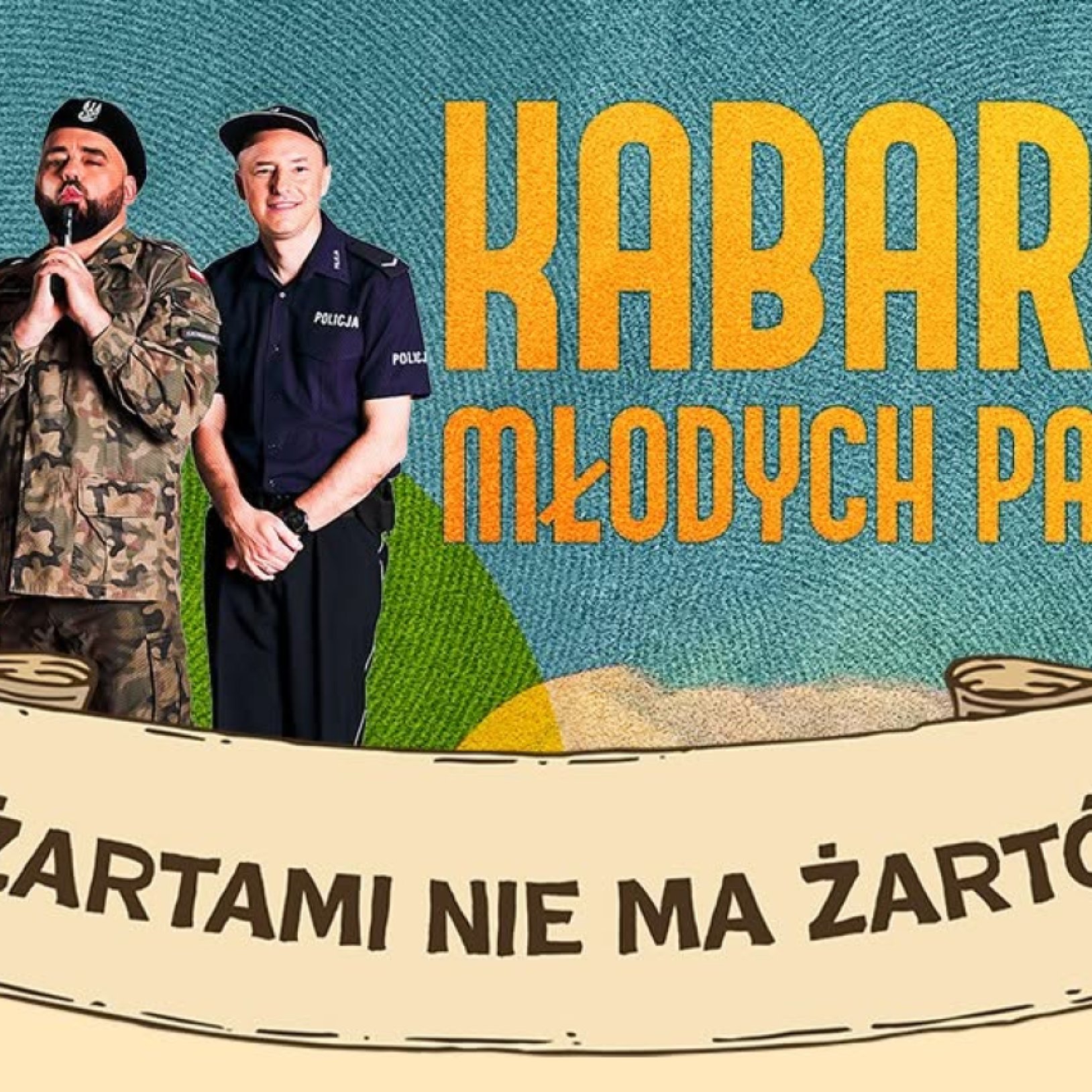 grafika przedstawiająca czterech, przebranych mężczyzn