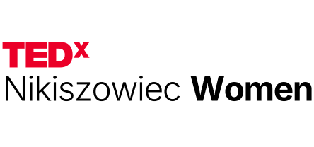 czerwono-czarny napis TEDx Nikiszowiec Women