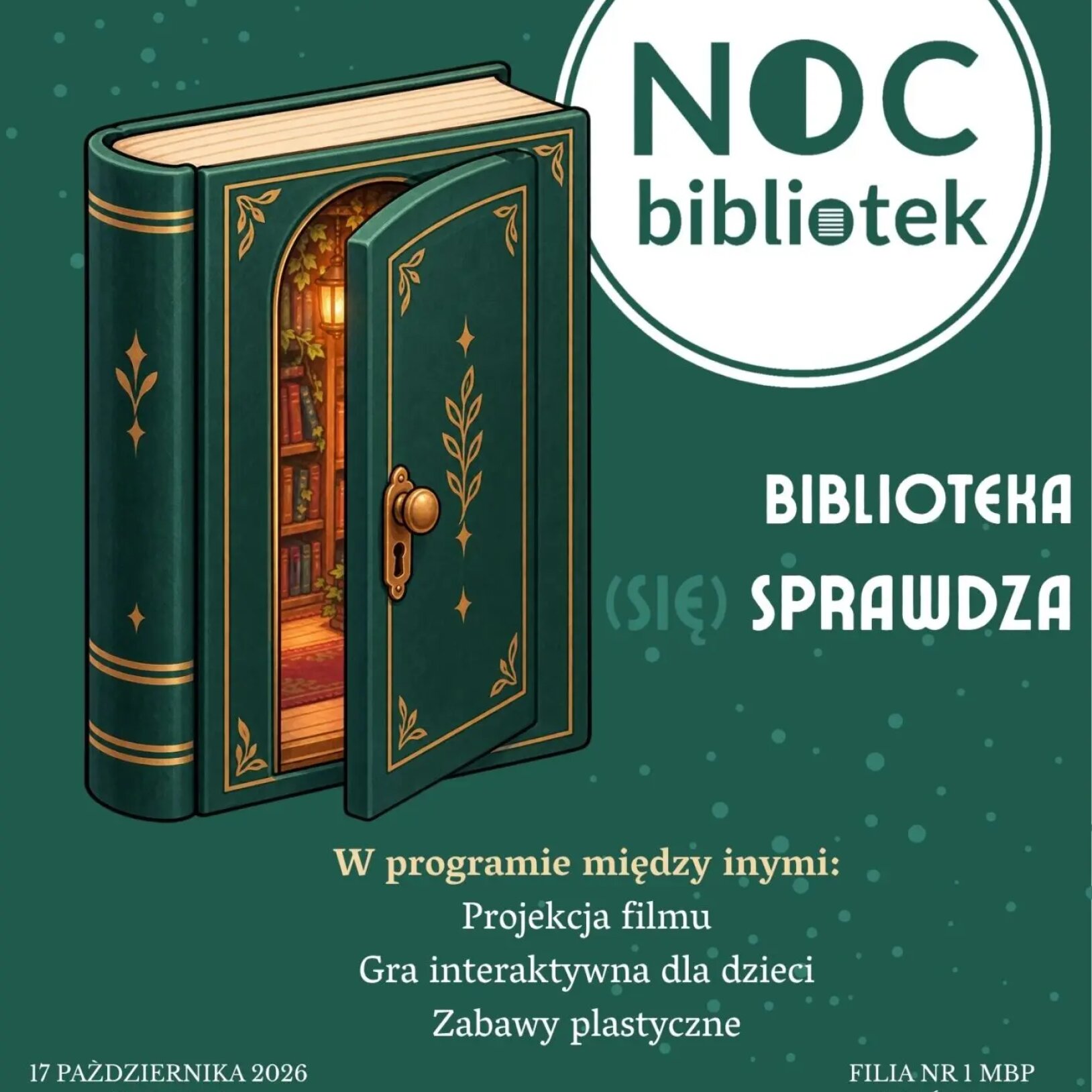 Książka na zielonym tle
