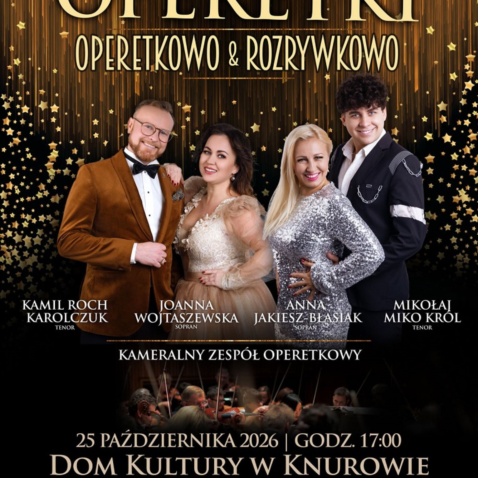 Zespół operetkowy na eleganckim tle
