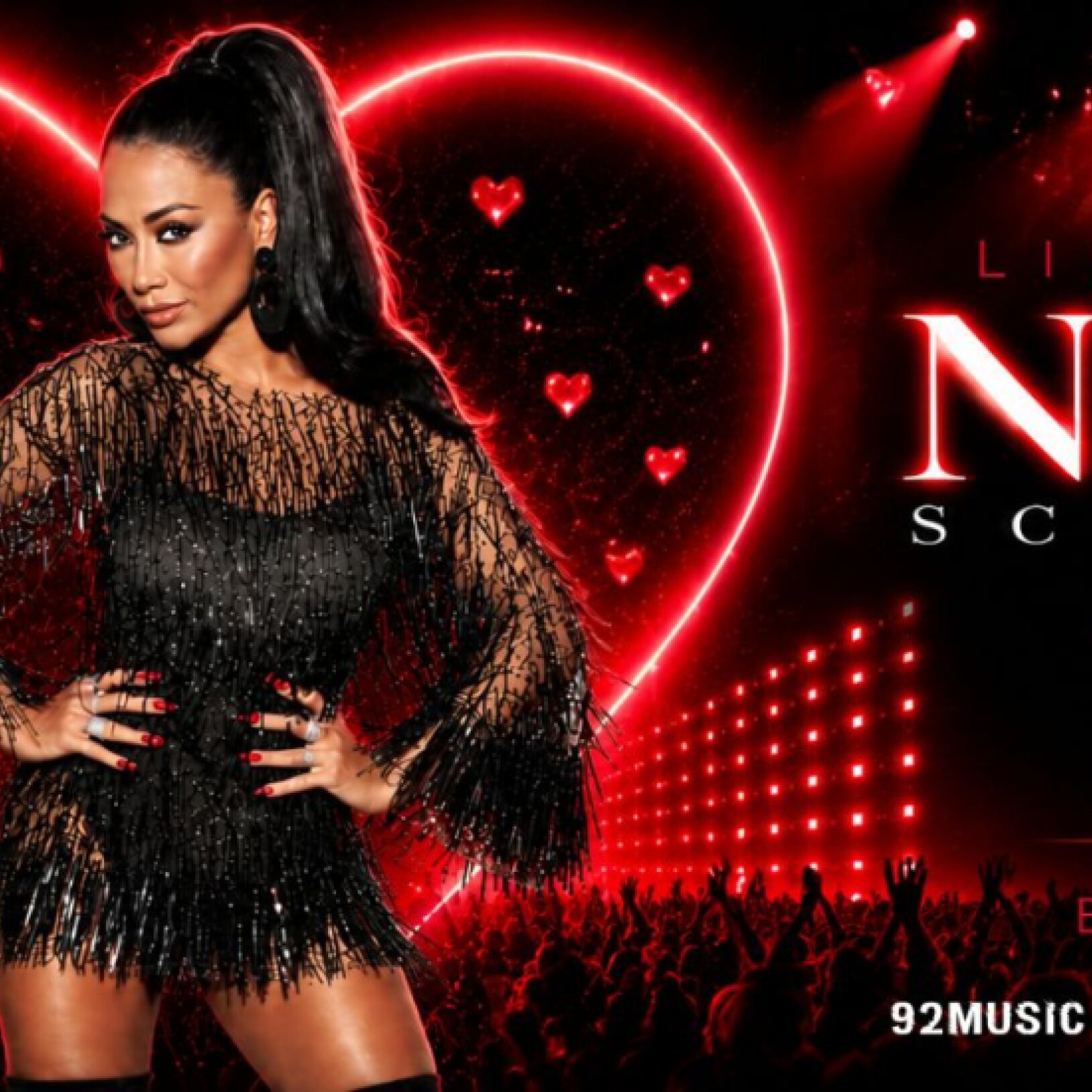 plakat Nicole Scherzinger w PreZero Arenie Gliwice