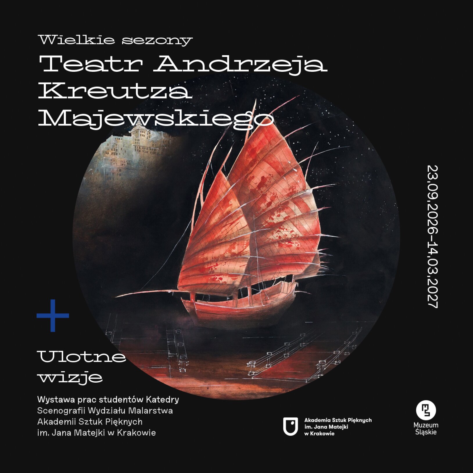 plakat wystawy Wielkie sezony. Teatr Andrzeja Kreutza Majewskiego
