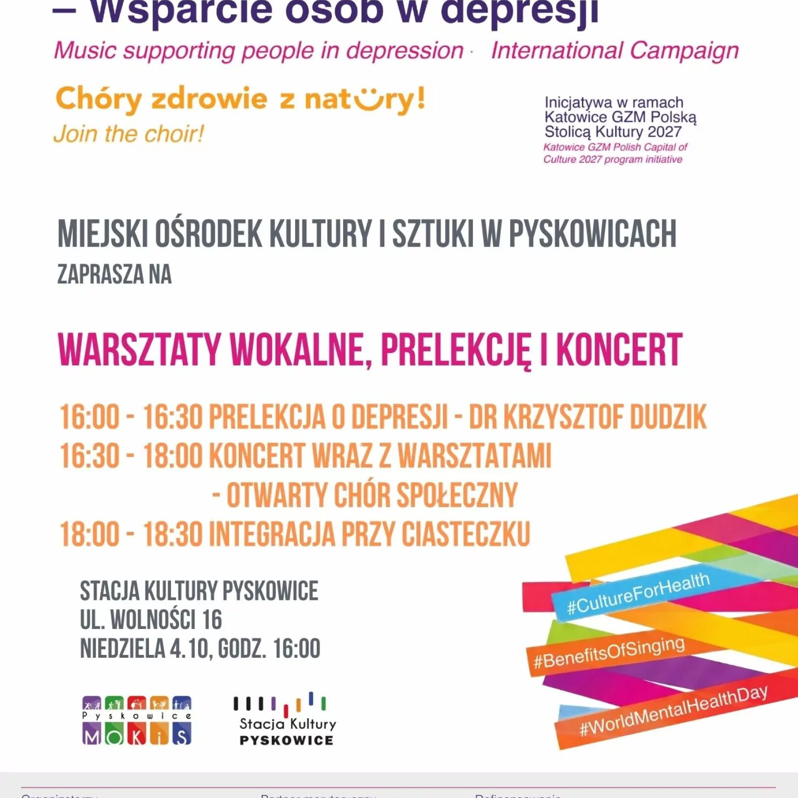 Międzynarodowa Kampania Muzyka – Wsparcie osób w depresji