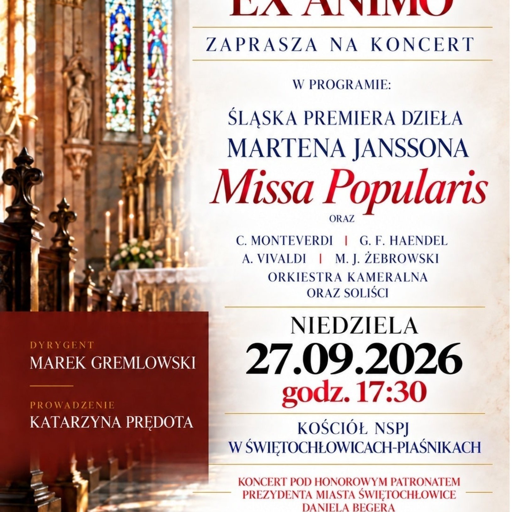 Koncert Chóru Ex Animo – Śląska premiera Missa Popularis
