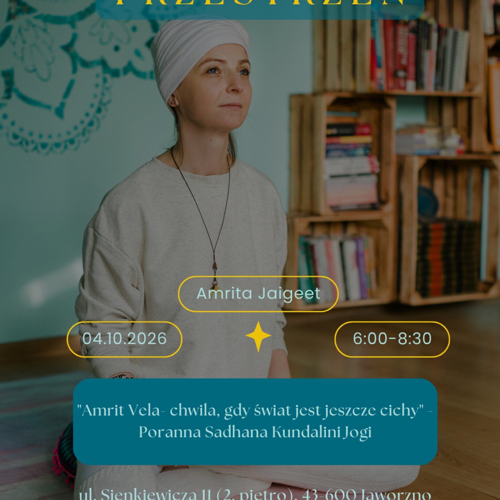 Poranna Sadhana w Amrita Przestrzeń